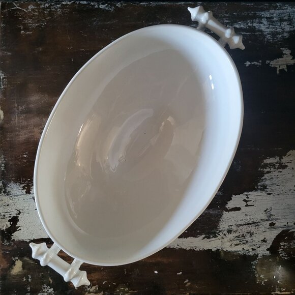 Antique Bridgwood & Son Porcelaine Opaque Oval Serving Dish With Handles, Tureen - Picture 6 of 12